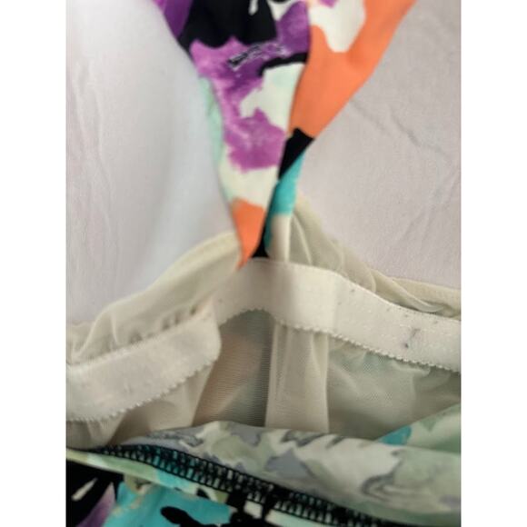 VTG Maxine Of Hollywood 14 Retro Inspired Floral One Piece Bathing Suit Pinup - Picture 7 of 12